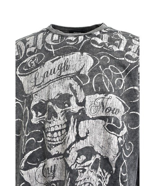 BREATH(ブレス)の「SKULL WASH LS TEE(Tシャツ/カットソー・メンズ・ブラック/ブラウン・MEDIUM/LARGE/X-LARGE/XX-LARGE)」の5枚目の写真