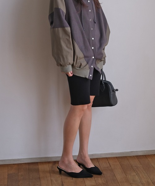 AKTE(アクテ)の「ハーフニットレギンス(その他パンツ・レディース・ブラック/ライトベージュ・1/2)」の6枚目の写真