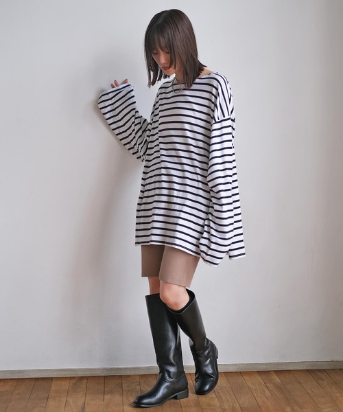 AKTE(アクテ)の「ハーフニットレギンス(その他パンツ・レディース・ブラック/ライトベージュ・1/2)」の8枚目の写真