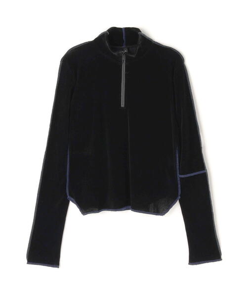 AULA AILA(アウラアイラ)の「AULA AILA(アウラ アイラ)別注ハイネックベロアTOPS(Tシャツ/カットソー・レディース・グレー/ブラック/ピンク・0)」の11枚目の写真