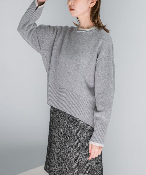 URBAN RESEARCH ROSSO WOMEN（アーバンリサーチ　ロッソ）の「『WEB/一部店舗限定』エクストラファインシームデザインニット（ニット/セーター・レディース・ホワイト系その他/ブラウン/ロイヤルブルー/グレー/イエロー系その他/ピンク系その他・FREE）」の7枚目の写真