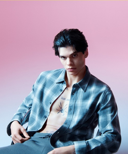 ARMANI EXCHANGE（アルマーニエクスチェンジ）の「【A|X アルマーニ エクスチェンジ】CL チェックパターン 長袖シャツ/REGULAR+（シャツ/ブラウス・メンズ・スモークグレー・LARGE/MEDIUM/SMALL/X-LARGE/X-SMALL）」の7枚目の写真