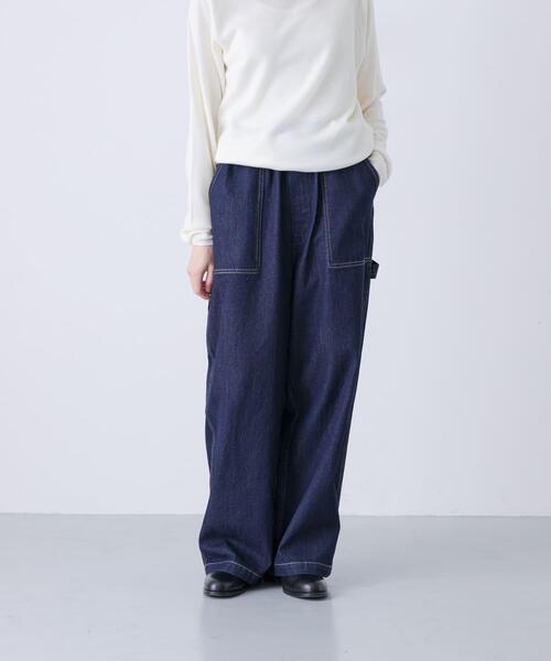 未使用　かぐれ　コットンリネンデニムペインターパンツ かぐれ（カグレ）の「コットンリネンデニムペインターパンツ