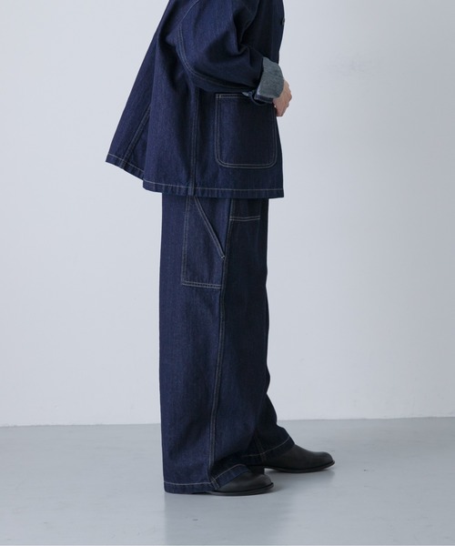 未使用　かぐれ　コットンリネンデニムペインターパンツ かぐれ（カグレ）の「コットンリネンデニムペインターパンツ