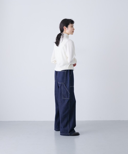未使用　かぐれ　コットンリネンデニムペインターパンツ かぐれ コットンリネンデニムペインターパンツ 今期完売品