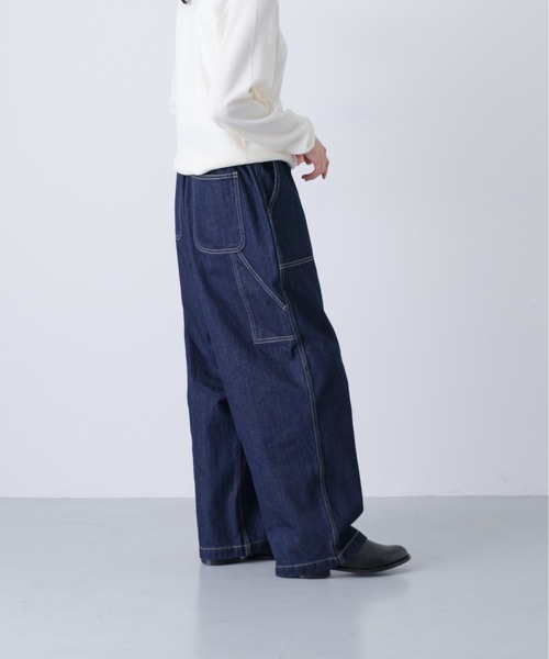 かぐれ　新品　今季　ジーンズ　2025秋冬 デニムイージーペインターパンツ 2025春夏新作 ファッション かぐれ 新品 今季 ジーンズ 2025秋冬