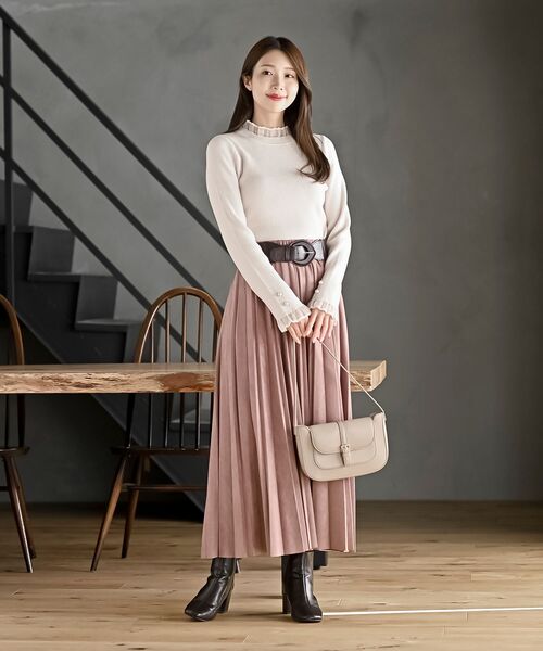 rps（アールピーエス）の「シアーネックリブニットプルオーバー（ニット/セーター・レディース・アイボリー/ブラック/杢グレー・M/L）」の10枚目の写真