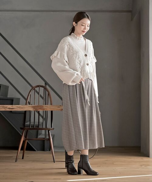 rps（アールピーエス）の「シアーネックリブニットプルオーバー（ニット/セーター・レディース・アイボリー/ブラック/杢グレー・M/L）」の19枚目の写真