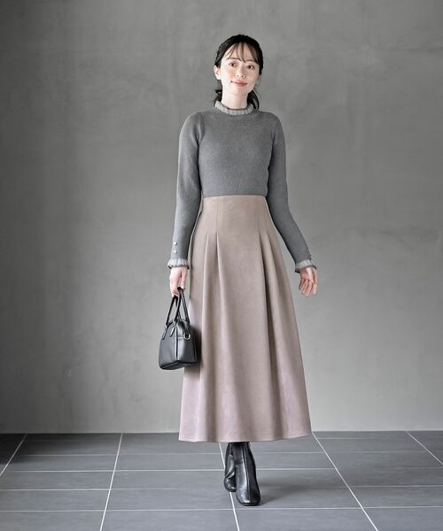 rps（アールピーエス）の「シアーネックリブニットプルオーバー（ニット/セーター・レディース・アイボリー/ブラック/杢グレー・M/L）」の7枚目の写真