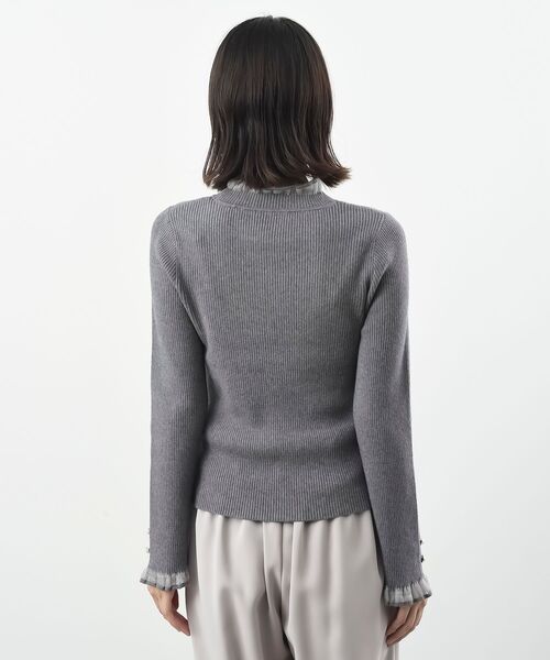 rps（アールピーエス）の「シアーネックリブニットプルオーバー（ニット/セーター・レディース・アイボリー/ブラック/杢グレー・M/L）」の9枚目の写真