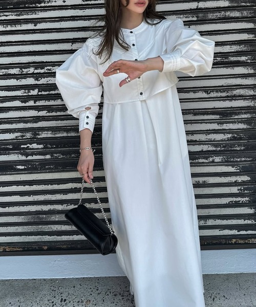 WILLFULLY(ウィルフリー)の「ensemble multi season cotton OP(ワンピース・レディース・カーキブラウン/アイボリー/ブラック・FREE/L)」の10枚目の写真