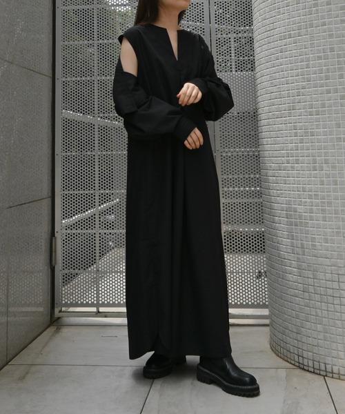 WILLFULLY(ウィルフリー)の「ensemble multi season cotton OP(ワンピース・レディース・カーキブラウン/アイボリー/ブラック・FREE/L)」の16枚目の写真