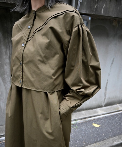 WILLFULLY(ウィルフリー)の「ensemble multi season cotton OP(ワンピース・レディース・カーキブラウン/アイボリー/ブラック・FREE/L)」の20枚目の写真