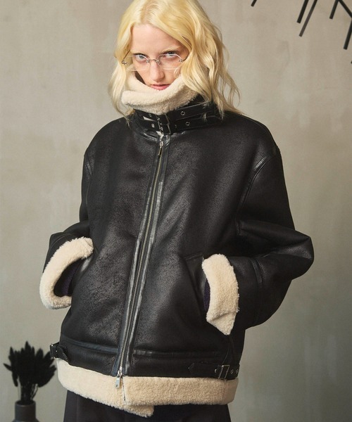 Leinwande Mouton B-3 Jacket / Black タグ有 leinwande] B-3 Mouton Jacket - メルカリ