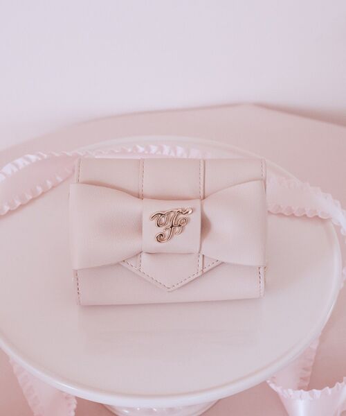 ピンクベルトリボンミニウォレット（財布）｜Maison de FLEUR