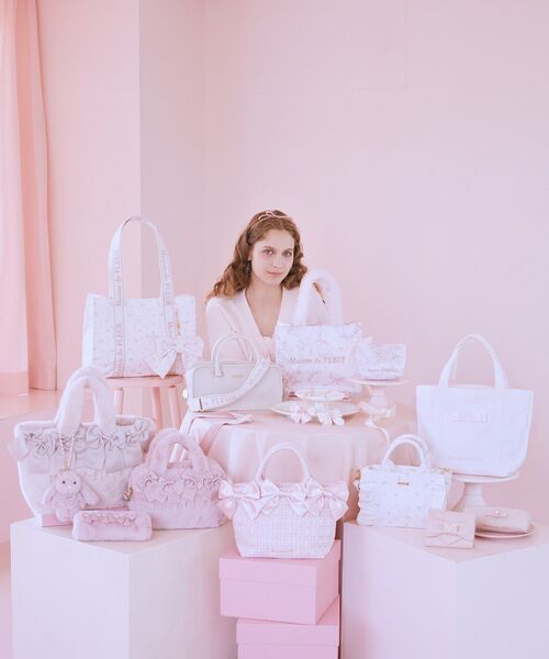 ピンクベルトリボンミニウォレット（財布）｜Maison de FLEUR