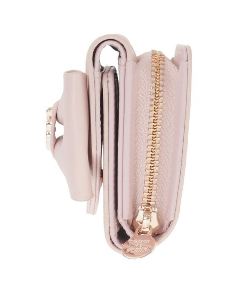 即購入大歓迎】バイカラーベルトリボンミニウォレット ピンク EC限定