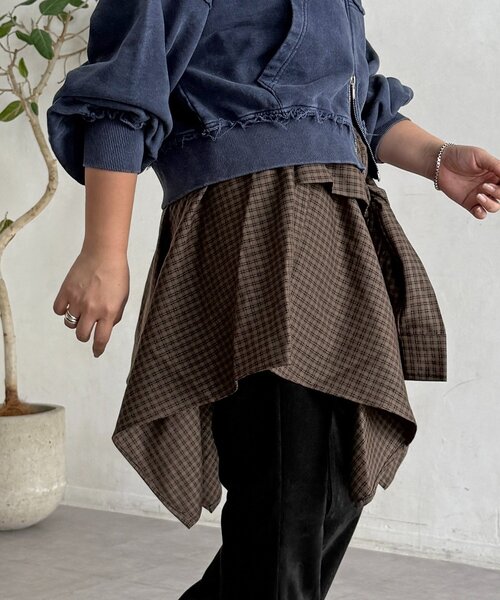 CPCM（シーピーシーエム）の「チェック巻きミニスカート（スカート・レディース・グリーン/ブラウン/レッド・FREE）」の19枚目の写真