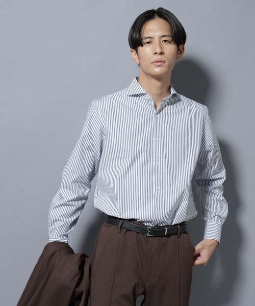 セール】「N shirt」Anti Soaked(R)汗染み防止ホリゾンタルカラー