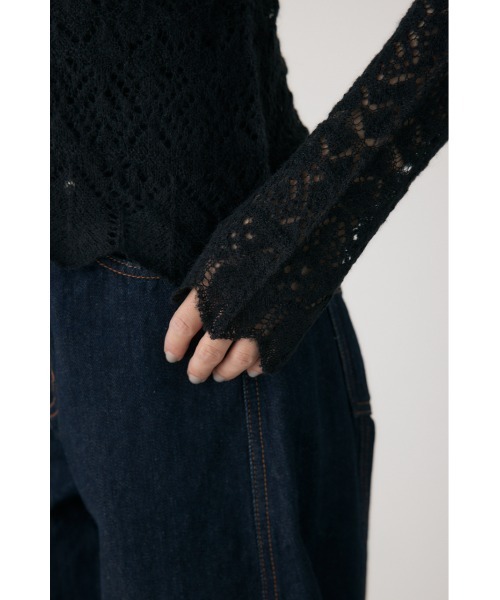 crie conforto(クリーコンフォルト)の「スカシ編みニットポロカーディガン 秋服 / 長袖(ニット/セーター・レディース・ライトイエロー/オフホワイト/ブラック・FREE)」の14枚目の写真