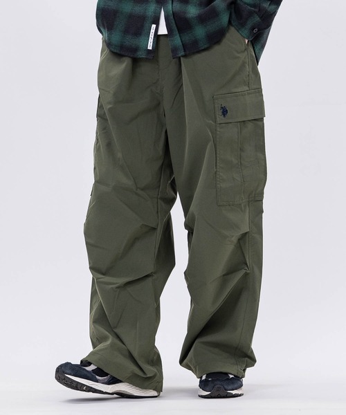 U.S. POLO ASSN.（ユーエスポロアッスン）の「【3】〔U.S.POLO ASSN.〕撥水 ワイドカーゴパンツ（カーゴパンツ・メンズ・ブラック/カーキ/ベージュ/ネイビー・LARGE/X-LARGE/MEDIUM）」の19枚目の写真