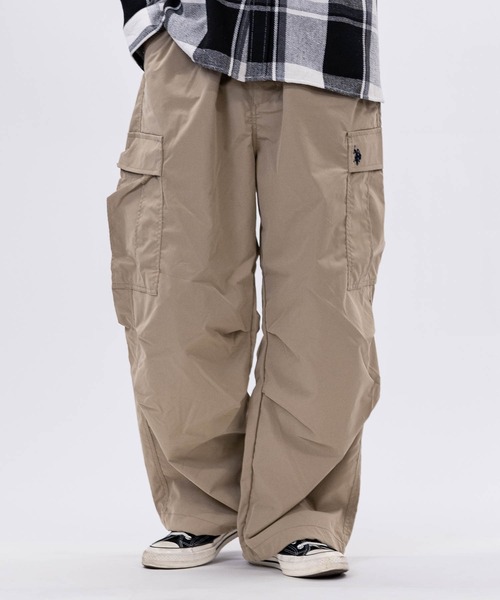 U.S. POLO ASSN.（ユーエスポロアッスン）の「【3】〔U.S.POLO ASSN.〕撥水 ワイドカーゴパンツ（カーゴパンツ・メンズ・ブラック/カーキ/ベージュ/ネイビー・LARGE/X-LARGE/MEDIUM）」の11枚目の写真
