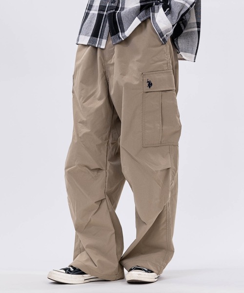 U.S. POLO ASSN.（ユーエスポロアッスン）の「【3】〔U.S.POLO ASSN.〕撥水 ワイドカーゴパンツ（カーゴパンツ・メンズ・ブラック/カーキ/ベージュ/ネイビー・LARGE/X-LARGE/MEDIUM）」の12枚目の写真