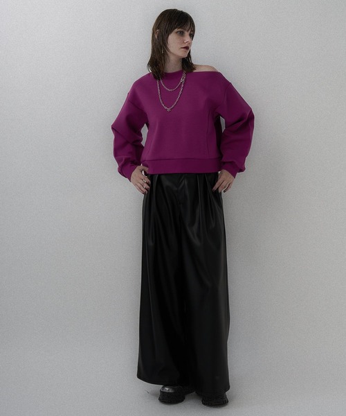 HARE（ハレ）の「ダンボールカタアキトップス(HARE)（スウェット・レディース・ブラック/ピンク・FREE）」の18枚目の写真