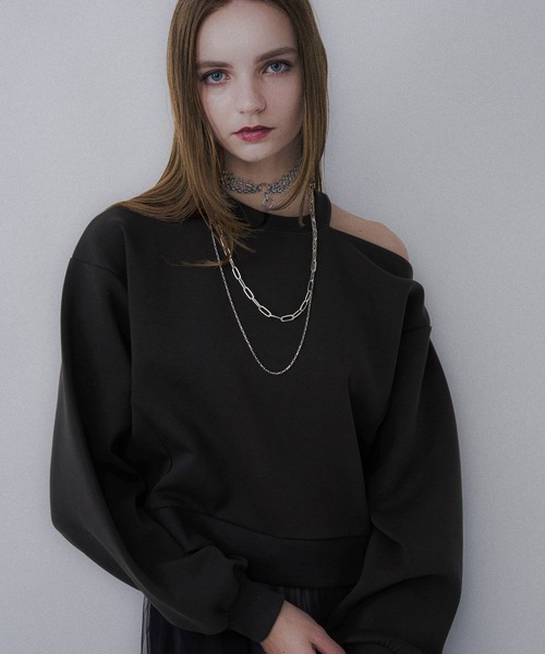 HARE（ハレ）の「ダンボールカタアキトップス(HARE)（スウェット・レディース・ブラック/ピンク・FREE）」の17枚目の写真