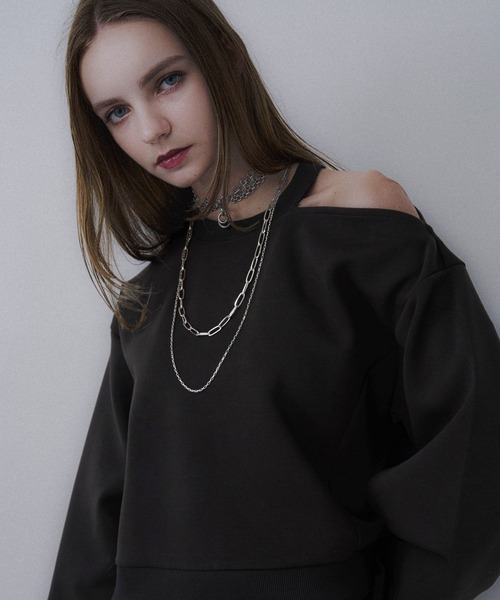 HARE（ハレ）の「ダンボールカタアキトップス(HARE)（スウェット・レディース・ブラック/ピンク・FREE）」の15枚目の写真