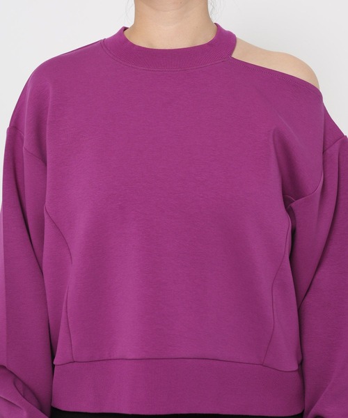 HARE（ハレ）の「ダンボールカタアキトップス(HARE)（スウェット・レディース・ブラック/ピンク・FREE）」の8枚目の写真