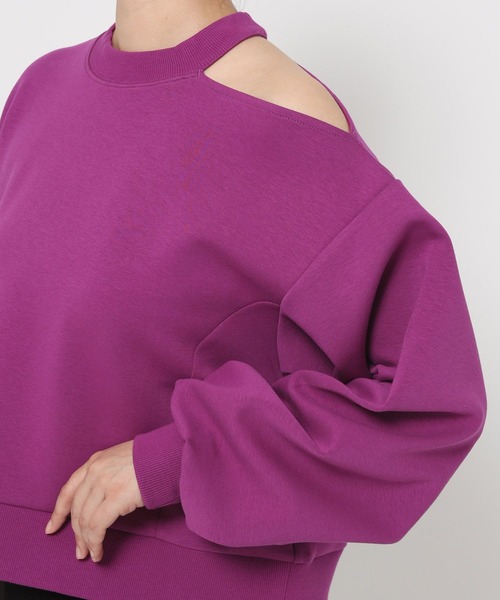 HARE（ハレ）の「ダンボールカタアキトップス(HARE)（スウェット・レディース・ブラック/ピンク・FREE）」の7枚目の写真