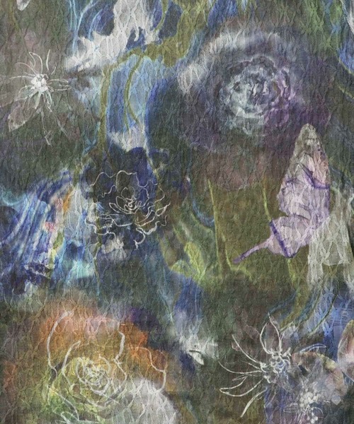 ScoLar（スカラー）の「ScoLar(スカラー) アート花柄チュールロンT（Tシャツ/カットソー・レディース・ブラック・MEDIUM）」の8枚目の写真