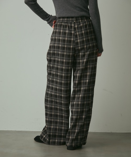 full/fill.（フルフィル）の「check easy pants / チェックイージーパンツ（その他パンツ・レディース・ブラック/ブラウン・FREE）」の18枚目の写真