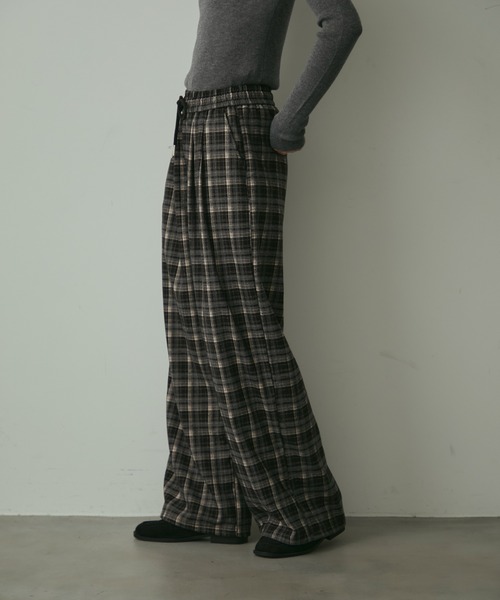 full/fill.（フルフィル）の「check easy pants / チェックイージーパンツ（その他パンツ・レディース・ブラック/ブラウン・FREE）」の17枚目の写真