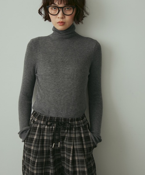 full/fill.（フルフィル）の「check easy pants / チェックイージーパンツ（その他パンツ・レディース・ブラック/ブラウン・FREE）」の22枚目の写真