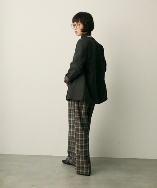 full/fill.（フルフィル）の「check easy pants / チェックイージーパンツ（その他パンツ・レディース・ブラック/ブラウン・FREE）」の14枚目の写真