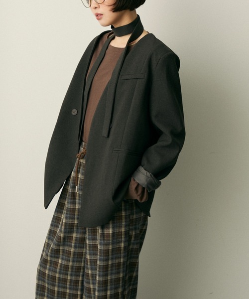 full/fill.（フルフィル）の「check easy pants / チェックイージーパンツ（その他パンツ・レディース・ブラック/ブラウン・FREE）」の12枚目の写真