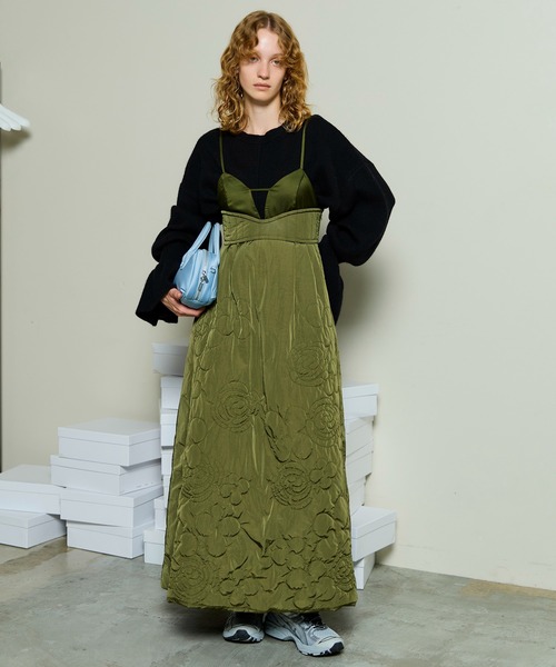 MAISON SPECIAL(メゾンスペシャル)の「2Way Padded Quilted Dress / 2WAY中綿キルティングワンピース(ワンピース・レディース・カーキ・36/38)」の7枚目の写真