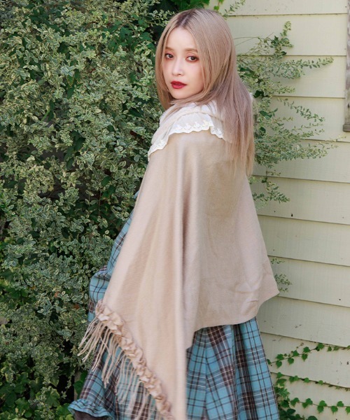 axes femme（アクシーズファム）の「ファーティペット付きストール（ストール/ショール・レディース・ベージュ/ワイン/ブラック・FREE）」の5枚目の写真