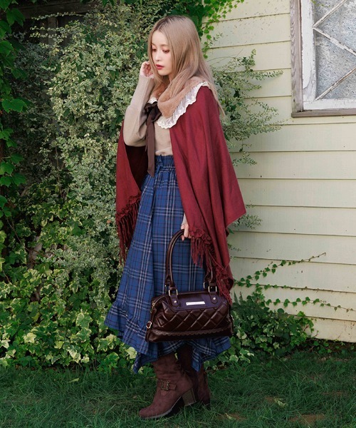 axes femme（アクシーズファム）の「ファーティペット付きストール（ストール/ショール・レディース・ベージュ/ワイン/ブラック・FREE）」の6枚目の写真