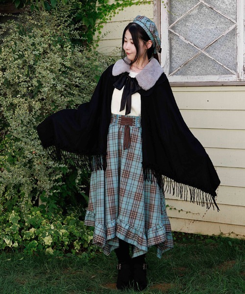 axes femme（アクシーズファム）の「ファーティペット付きストール（ストール/ショール・レディース・ベージュ/ワイン/ブラック・FREE）」の7枚目の写真