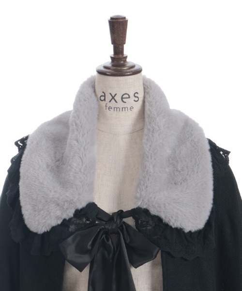 axes femme（アクシーズファム）の「ファーティペット付きストール（ストール/ショール・レディース・ベージュ/ワイン/ブラック・FREE）」の11枚目の写真