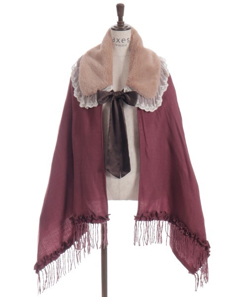 ファーティペット付きストール（ストール/ショール）｜axes femme