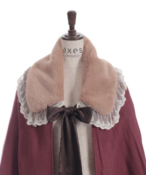 axes femme（アクシーズファム）の「ファーティペット付きストール（ストール/ショール・レディース・ベージュ/ワイン/ブラック・FREE）」の20枚目の写真