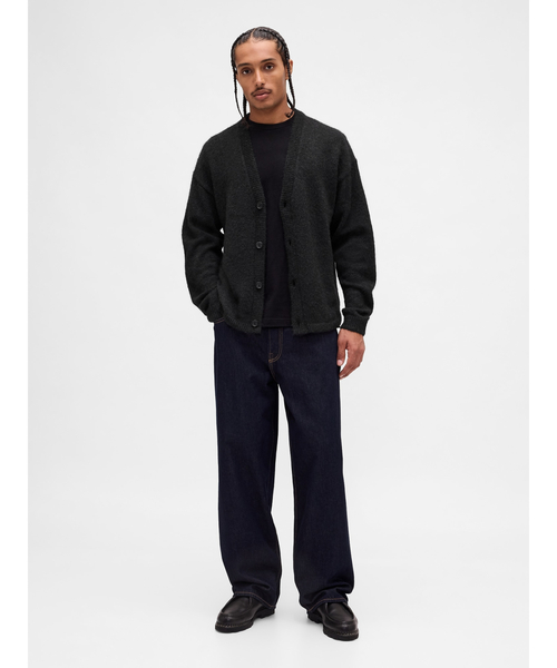 GAP(ギャップ)の「ふわもこ リラックス クロップド ニットカーディガン(カーディガン/ボレロ・メンズ・チャコールグレー/ベージュ・XS/S/M/L/XL)」の3枚目の写真