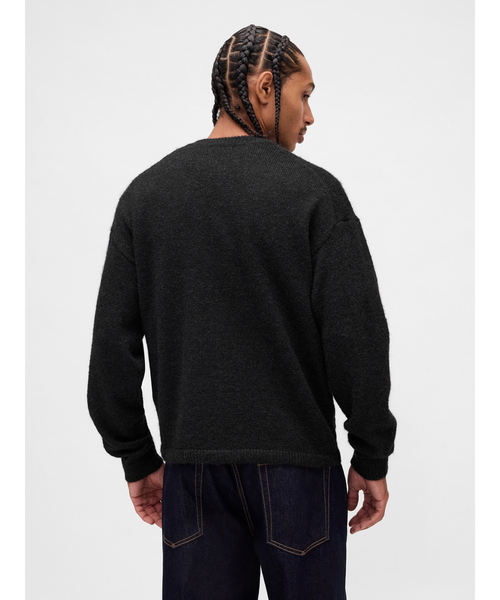 GAP(ギャップ)の「ふわもこ リラックス クロップド ニットカーディガン(カーディガン/ボレロ・メンズ・チャコールグレー/ベージュ・XS/S/M/L/XL)」の5枚目の写真