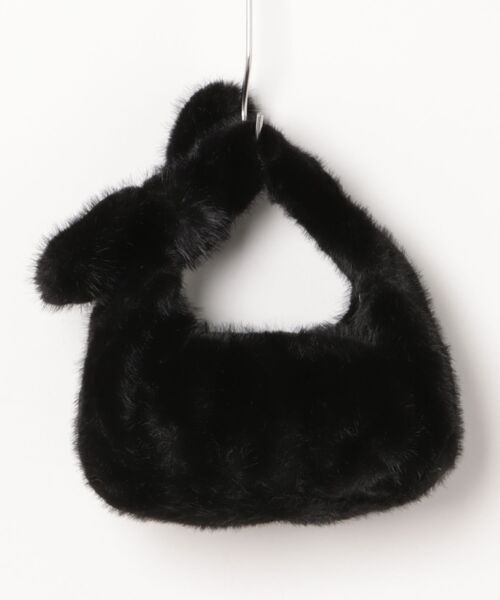 セール】もこもこファーリボン仕様ハンドバッグ（ハンドバッグ