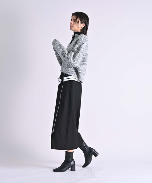 RAW FUDGE(ローファッジ)の「配色ウエストラインスカート(スカート・レディース・ベージュ/ブラック・M)」の7枚目の写真