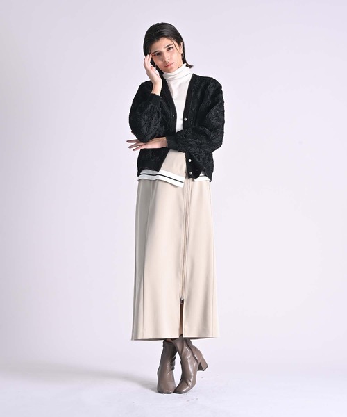 RAW FUDGE(ローファッジ)の「配色ウエストラインスカート(スカート・レディース・ベージュ/ブラック・M)」の12枚目の写真